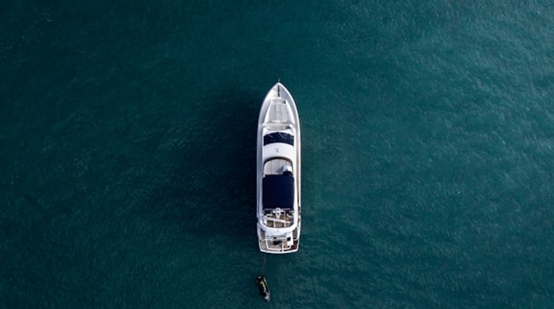 yacht on the ocean